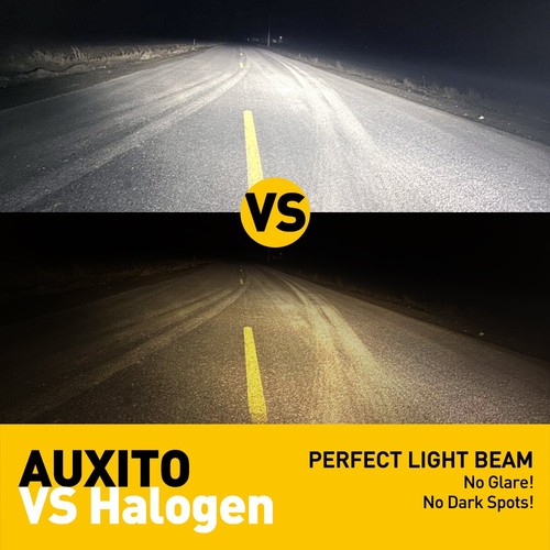 AUXITO 2X H4 LED Bombilla Faro 6500K Blanco Frío Alto/Bajo Haz Reemplazar Halógeno X1 - Imagen 6 de 12