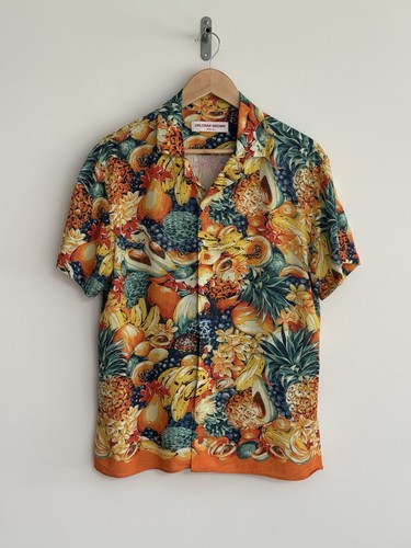 Orlebar Brown “Travis Club Tropicana” Short Sleeve Shirt Linen Blend Fruit XL