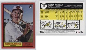 2024 Archives 1961 Topps Red Hot Foilboard /50 Heston Kjerstad #11 Rookie RC