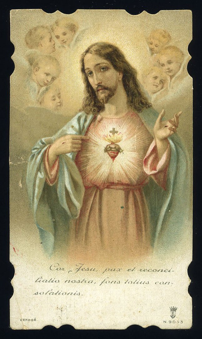 santino cromo-holy card S.LEGA n.9053 S.CUORE DI GESU'