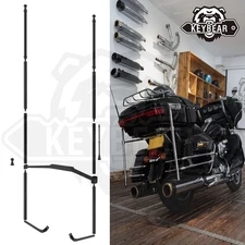 BlacK Harley Two Wheeled flagpole Flag Pole Fixed Mount kit fit Road Glide Ultra