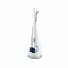 No-Drip Toilet Brush Set, Flexible Neck Scrubber with Portable Carrying Caddy...