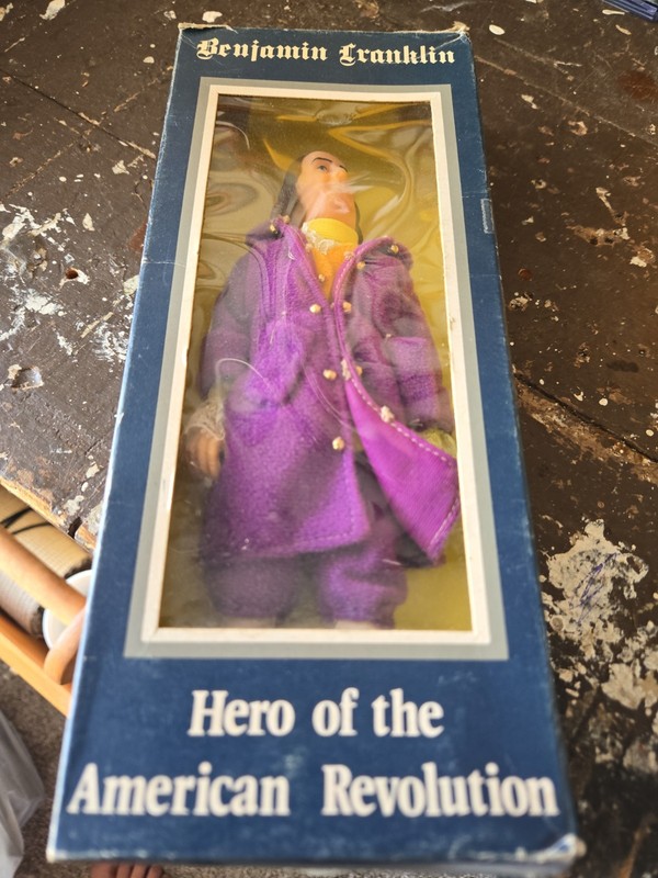 Vintage 1970s Benjamin Franklin Doll, Hero of the American Revolution