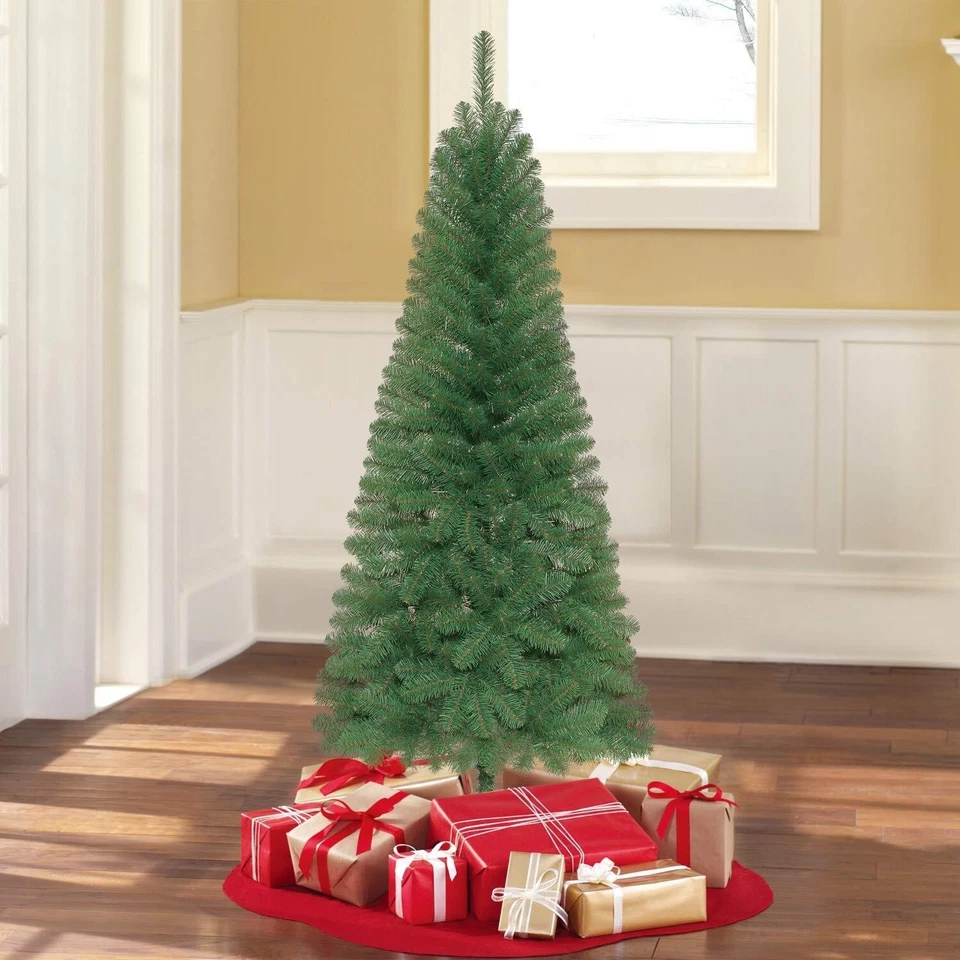 Holiday Time Non-Lit 6 Foot Wesley Pine Christmas Tree Green with Stand - Image 4 of 4
