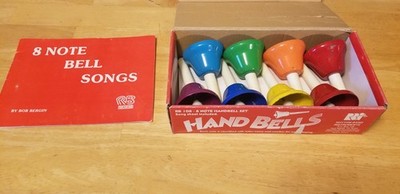 Kids Play 8 Note Hand Bell Set Rhythm Band Instruments Educational + Song Book