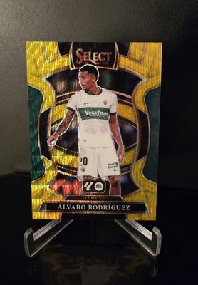 #d 01/10   ALVARO RODRIGUEZ SSP 2025-26 Panini Select La Liga Gold Wave Prizm