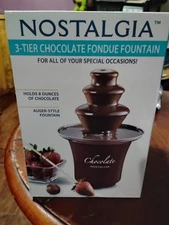 Nostalgia 3-Tier Electric Chocolate Fondue Fountain Machine