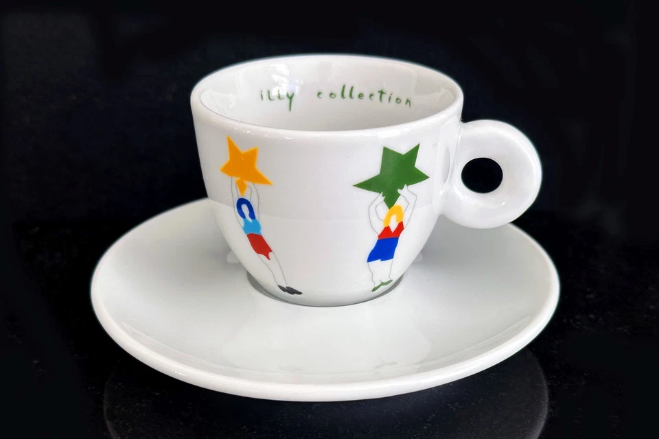 6 Espresso Tassen Illy Art Collection 1999 „Tazzine Ballerina“ Sammlerzustand - Bild 3 von 4
