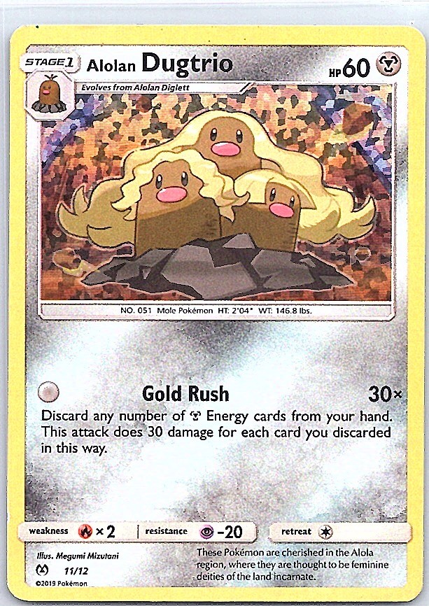 McDonald's Promos 2019 #011/012 Alolan Dugtrio Holo