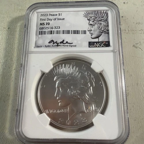 2023 PEACE $1 NGC MS 70 FIRST DAY OF ISSUE ~ SILVER PEACE DOLLAR