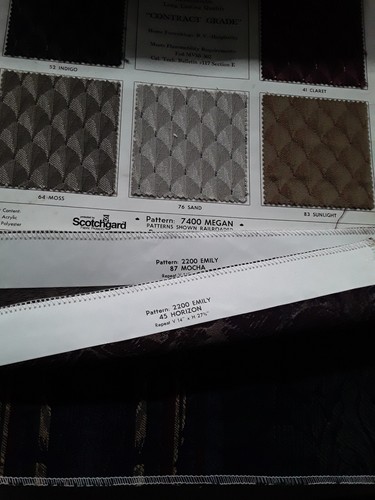 Huge Vintage Salesman Fabric Sample Book with Large Pages of Material Samples - Picture 16 of 24