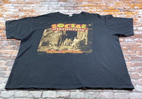 Social Distortion T-Shirt Men's XXL Black Hard Times and Nursery Rhymes Punk - Afbeelding 1 van 10