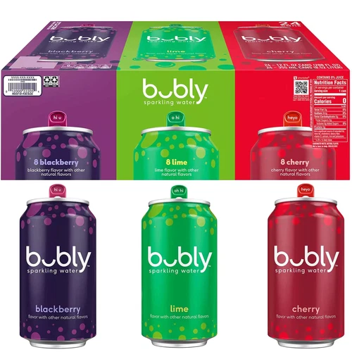 bubly Sparkling Water Variety Pack, 12 fl. oz., 24 pk.