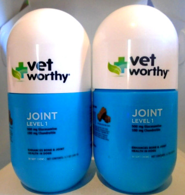 Vet Worthy Joint Support LEVEL 1 Early Care Tablets Adult Dogs 30ct 2-PACK