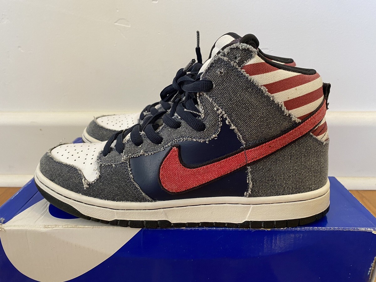 靴 NIKE DUNK HI PREMIUM SB BORN IN THE USA Nike Dunk SB Born in the USA - RARE American Flag High Tops