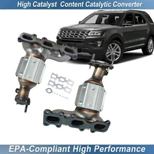Catalytic Converter For 2013 2014-2019 Ford Explorer Front Left & Right Set of 2
