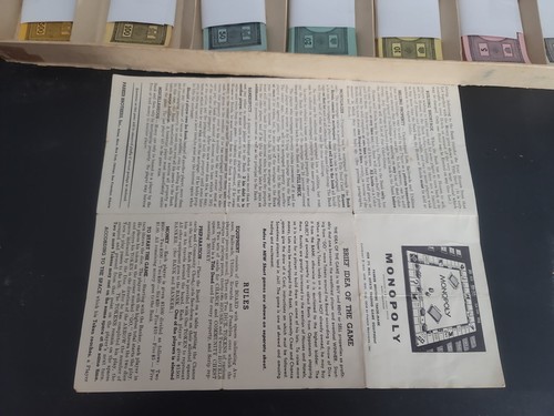 Vintage Collectible 1950's Parker Brothers Monopoly Game In Box Complete - Picture 13 of 19