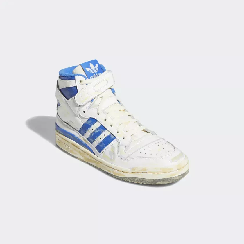 New Adidas Originals Forum 84 Hi AEC Shoes Sneakers - White/ Blue
