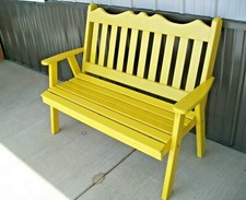 Royal English Garden Bench- 6 Ft PINE- *STAIN AND PAINT OPTIONS* Made in USA