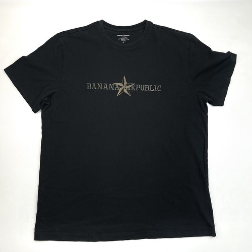 Banana Republic Golden Star Graphic Black Fashion Promo T-Shirt Men's Size L - Picture 2 of 10
