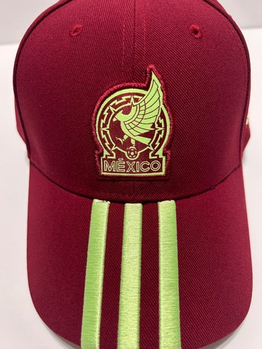 Adidas México Copa América 2024 Fútbol Gorra Ajustable Gorra - Borgoña Oscuro/Verde - Imagen 6 de 8