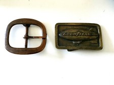 Lot of 2 VINTAGE BELT BUCKLE- 1970  s THE GOODYEAR BLIMP TIRE  RUBBER CO.