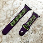 Purple with Green Rubber Band for Apple Watch Ultra 3 2 1, 11 10 SE 3 Series