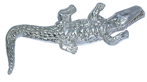 2 1/3 x 4/5 Inch Vintage Casted Crocodile Sterling Silver Figure EBS6563/6524 - Picture 4 of 4