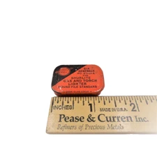 Vintage Shurlite Tin Flints Gas and Torch Lighter Sliding Metal Empty Tin 1938