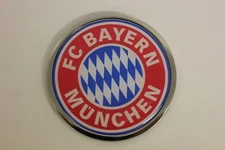 FC Bayern Munich Domed Emblem Car Sticker Decal Badge Chrome Round Bezel