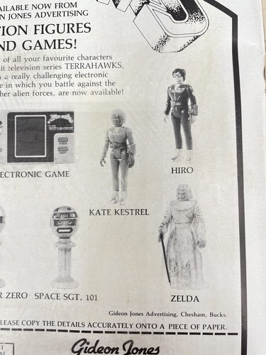 TERRAHAWKS BANDAI Action Figure Toy Advert Advertisement 1983 - Picture 4 of 7