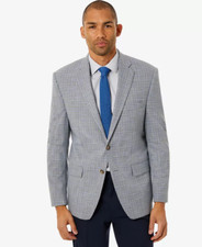 Lauren Ralph Lauren Men UltraFlex Grey Blue Check Blazer 40L