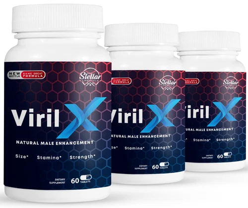 3 Pack Viril X, performance booster for men increases blood flow-60 Tablets x3