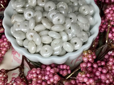 25 Vintage AB Spacer Beads, Vintage Cherry Brand Miriam Haskell Glass Beads #B94