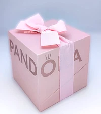 New 100% PANDORA Brand Pink Necklace Earrings, Ring Charm Multi Jewelry Gift Box