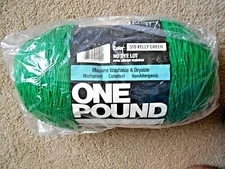 National Yarn Crafts Worsted Weight 4-Ply 510 Kelly Green Yarn 16 oz.