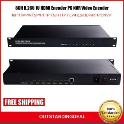 8CH H.265 1U   Encoder PC NVR Video Encoder for RTMP/RTSP/HTTP TS/HTTP FLV #W