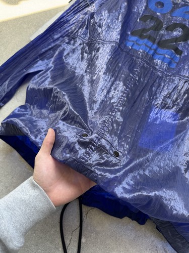 Stone Island 40th Anniversary Piattina 82/22 Hooded Nylon Jacket Blue Size XL - Picture 13 of 22