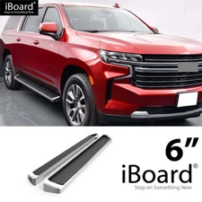 APS Running Board Step 6in Aluminum Silver Fit Chevy Suburban 21-25