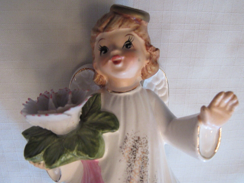VINTAGE LEFTON JANUARY ANGEL WIND-UP MUSICAL - "HAPPY BIRTHDAY" - CUTE - Picture 3 of 13
