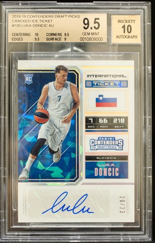 Luka Doncic [Autograph Cracked Ice] #126 2018 Panini Contenders Draft Picks card