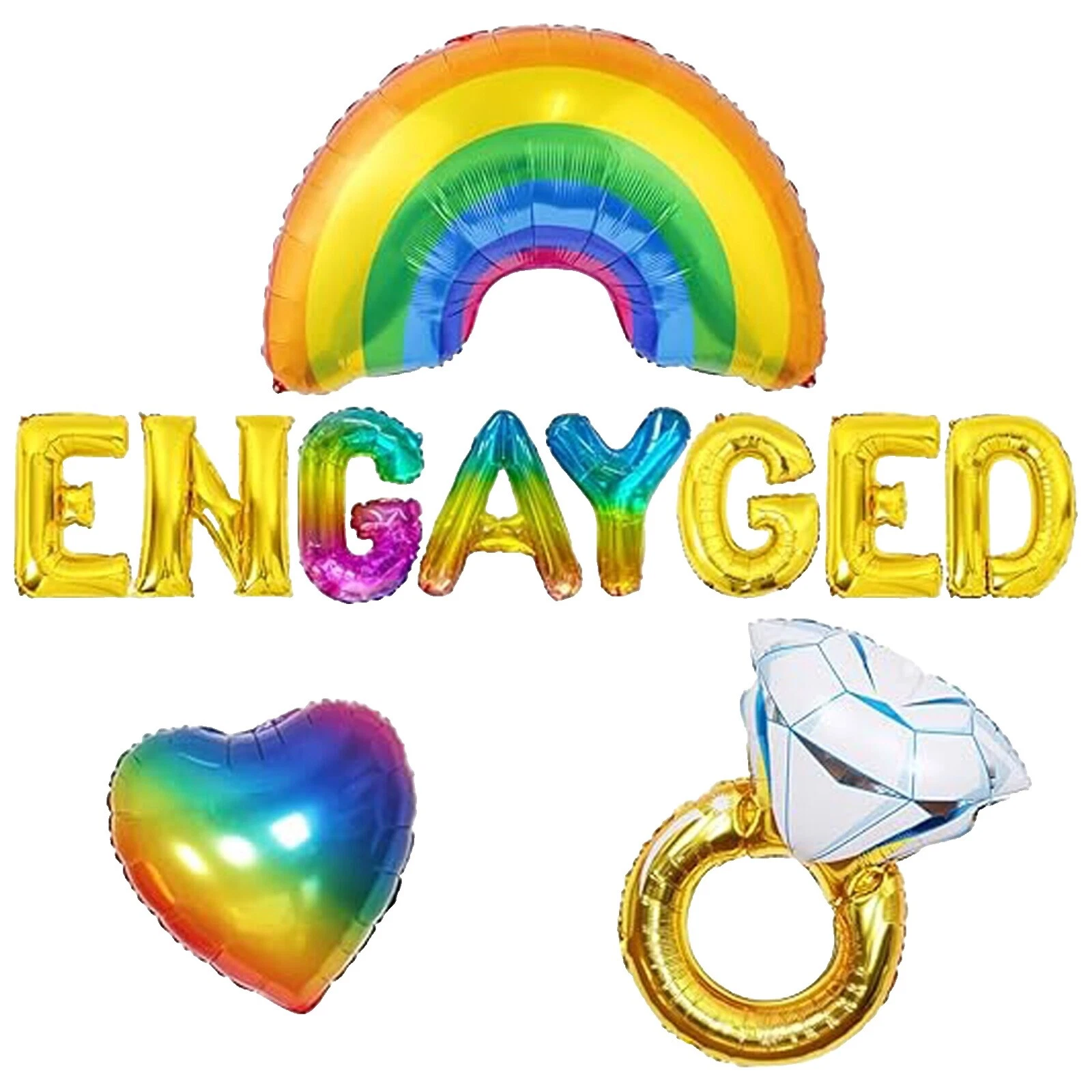 Globos de papel aluminio de Fiesta Multicolor De Compromiso