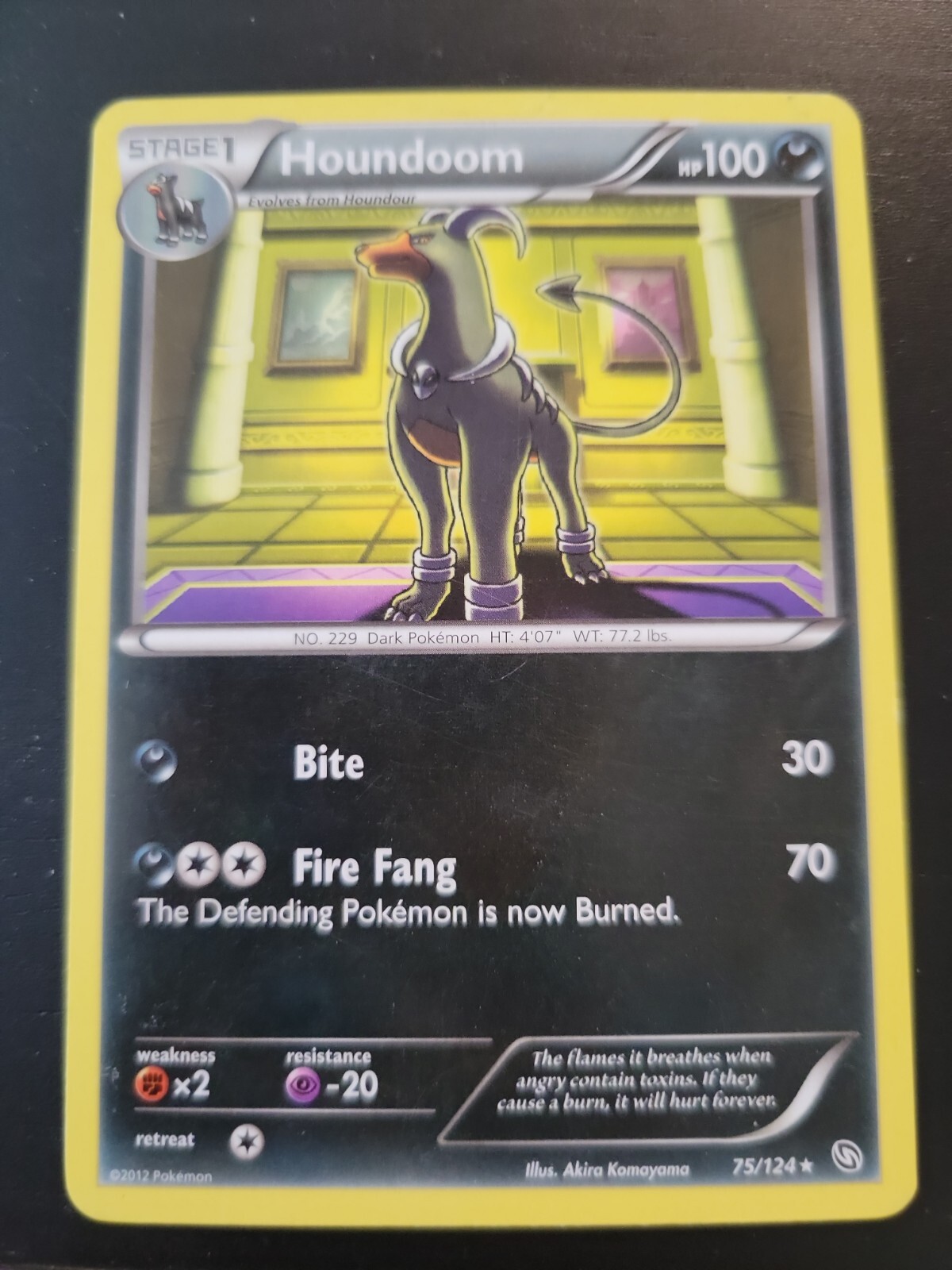 Pokemon TCG Card 2012 Dragons Exalted - Houndoom 75/124