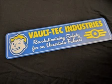 Vault Tec Industries Aluminum Metal Sign Fallout