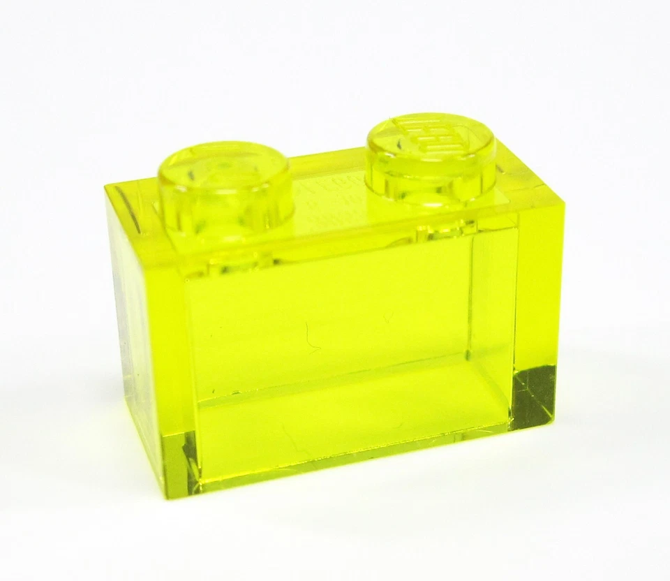 10 x LEGO Basisstein 1x2 - Gelb transparent - 3065 - NEU - Bild 2 von 3