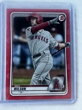 2020 Bowman Chrome Will Wilson Prospect Red Refractor #’d 3/5 Angels