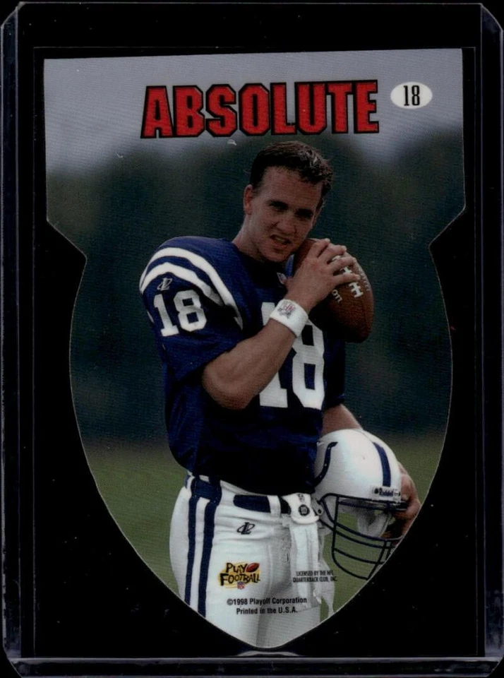 Playoff Absolute Hobby Shields 1998 #18 Peyton Manning Indianapolis Colts novato Foto 2 de 2