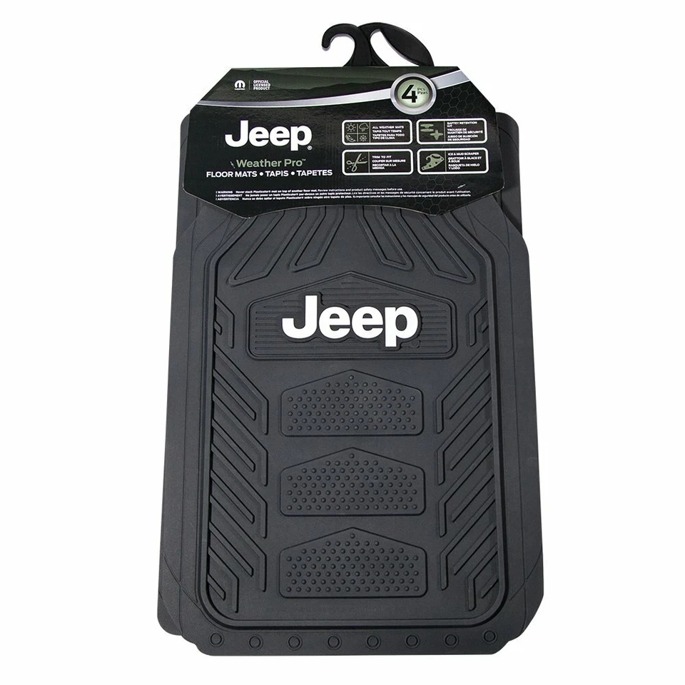 New 4pc JEEP All Weather Pro Heavy Duty Rubber Floor Mats Set Official Licensed - Image 4 of 4
