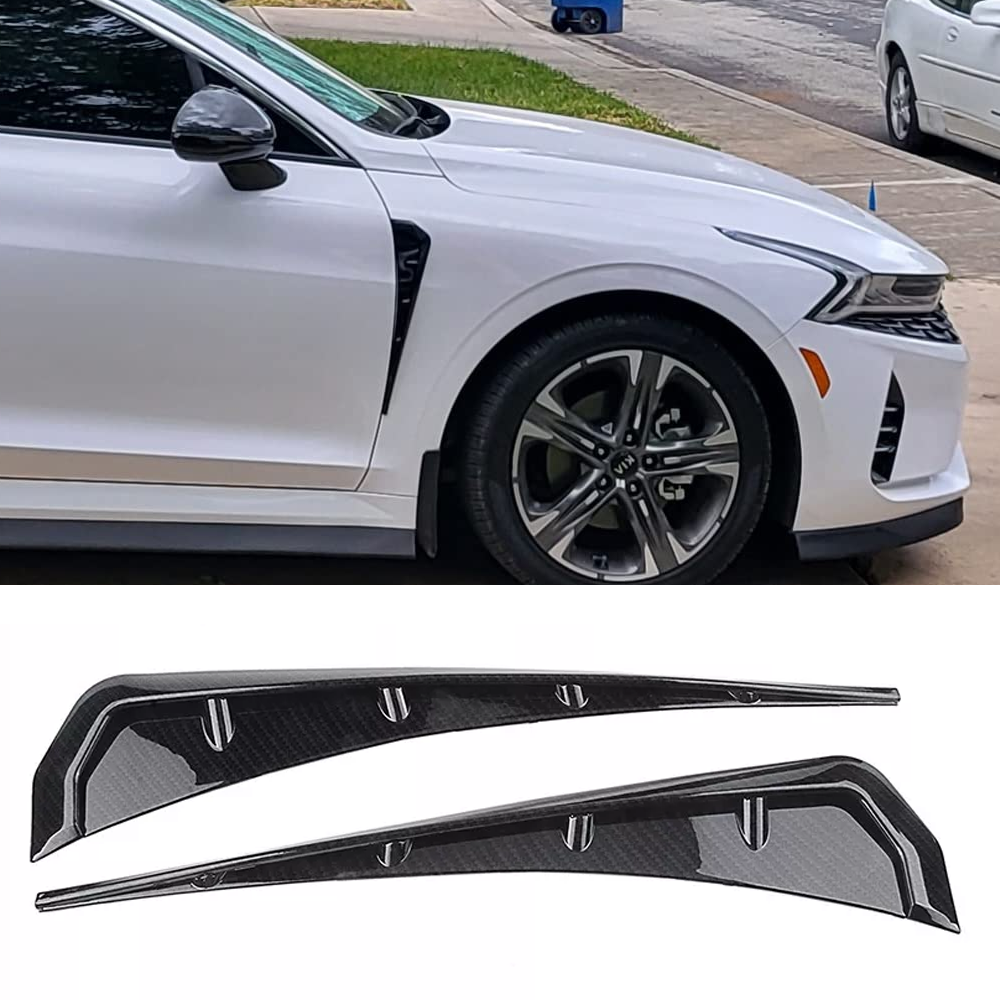 2Pcs Carbon Fiber Pattern Side Fender Air Vent Flow Cover For KIA Optima Forte
