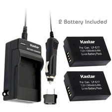 Kastar 2 Battery  Normal Charger kit for Canon LP-E17 LPE17 LC-E17